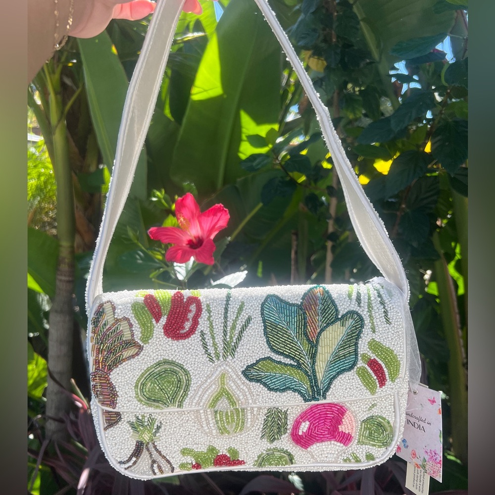 Colorful Beaded Shoulder Bag NWT